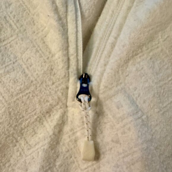 Eddie Bauer Geometric Polar Fleece 1/4 Zip Pullover | White | Women’s M Like New - Picture 4 of 16